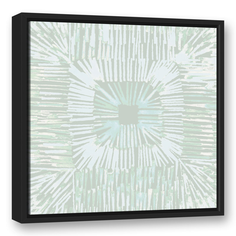 «Seafoam Line», toile flottante abstraite encadrée, L 21,75 po x H 21,75 po