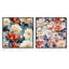 Glaude - Ensemble de 2 collages floraux carrés-101844516-101844517
