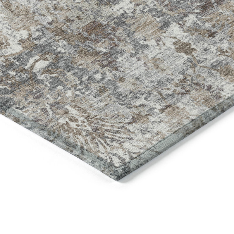 Machine Washable Indoor/Outdoor Husby ACN2211 Modern Rug, Rectangle 3' x 5'