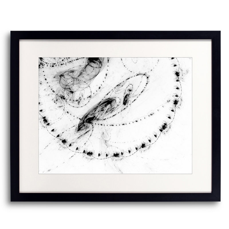 «Echo 3» par Scott Norris - Peinture, H 17,25 po x l 21,25 po, Papier avec cadre noir