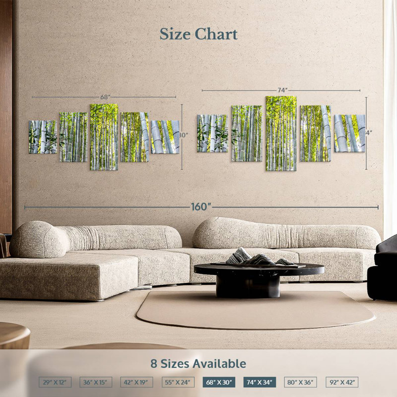 Bamboo Forest III, H 34 po x l 74 po