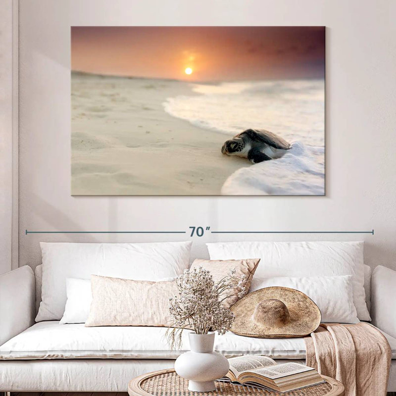 Brampt Turtle On The Shore, 34" H x 51" W