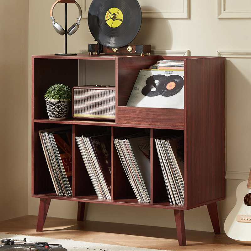 82.6cm H Media Shelves, Walnut
