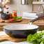 Coloured Aluminium Wok 28cm - Matte Black