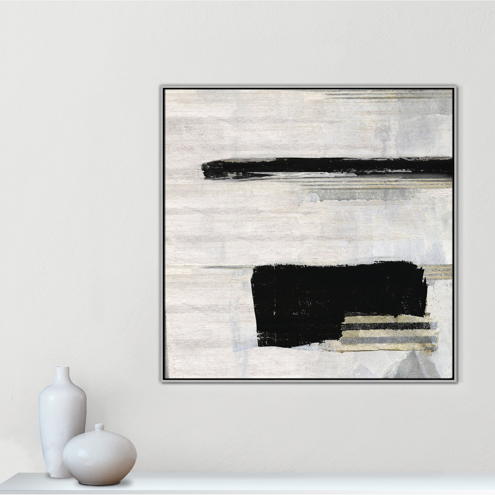 La Bande II Print by Sally Swatland, Silver, 46.5" H x 46.5" W