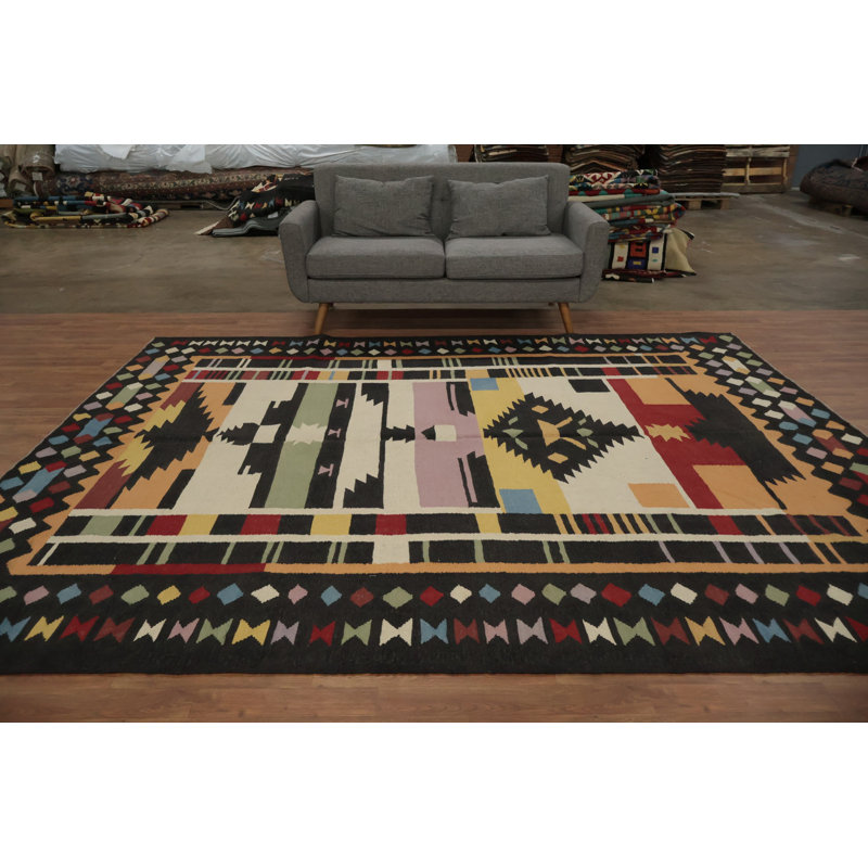 Multicoloured Tribal Kilim Area Rug 8x10 Adds Bold Style