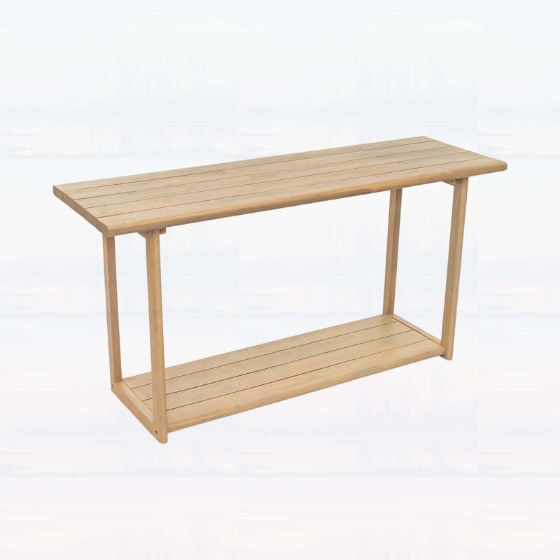 Console rectangulaire avec rangement polyvalent pour une utilisation intérieure et extérieure