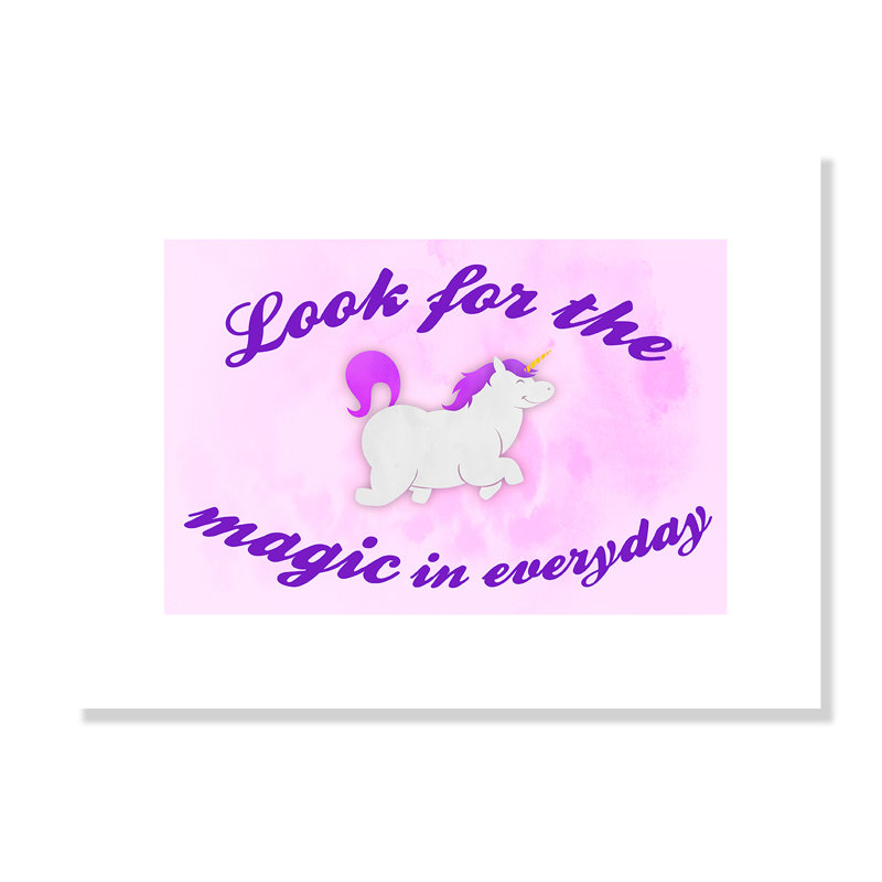 Décoration murale licorne magique pour enfants, H 8 po x l 10 po x P 1 po, Papier