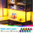 Meldora L-Shaped Manufactured Wood Desk with LED Lights-463785080-463785083
