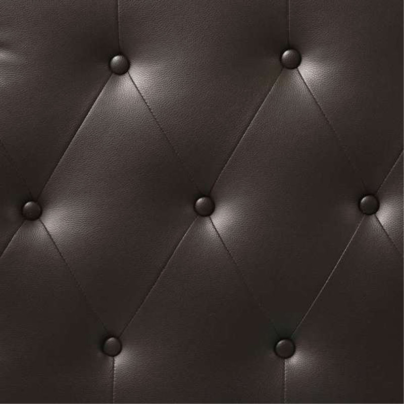 Lit d'angle en polyuréthane brun Julesburg, Lit simple