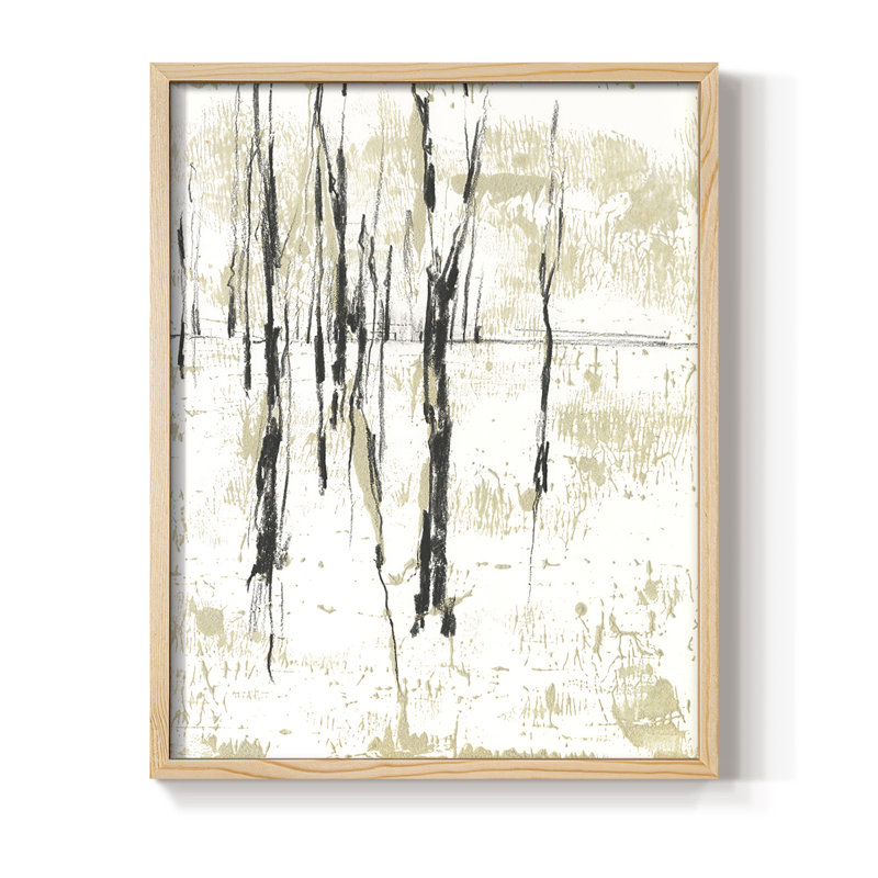 «Gilded Forest I», reproduction encadrée - bois massif, H 11 po x l 9 po