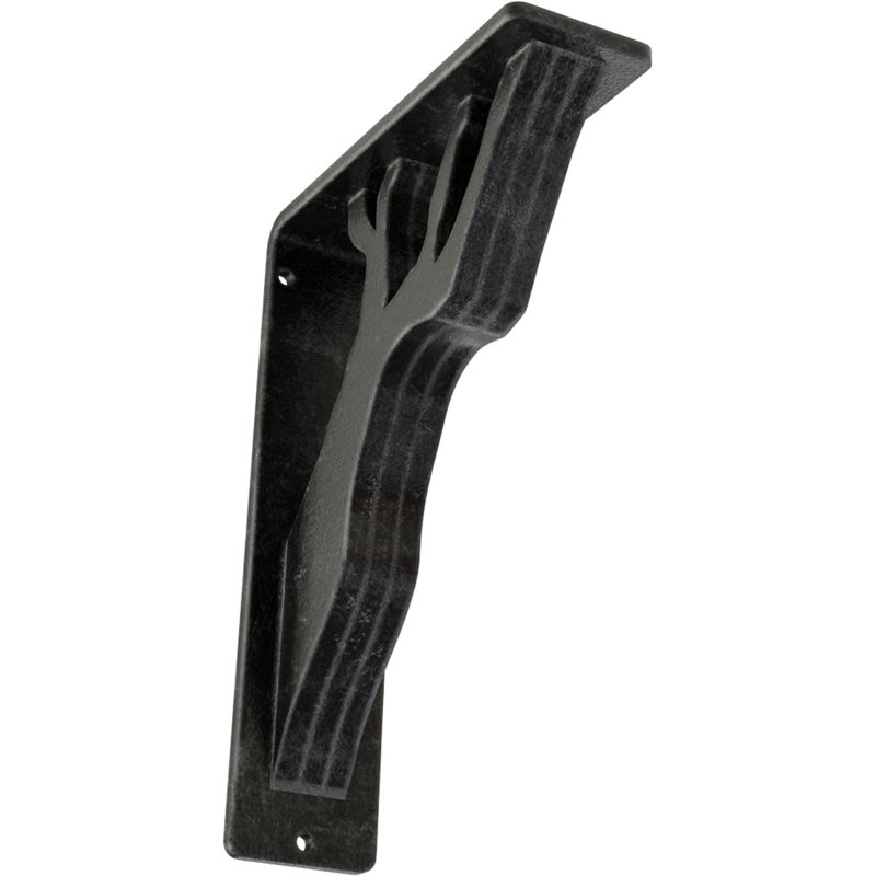 Support en fer forgé Damon, Argent antique, H 8 po x l 2 po x P 5,5 po