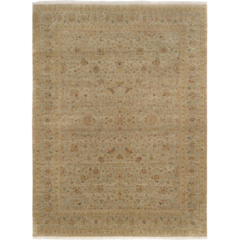 Canvello Tabriz Hand-Knotted Lamb's Wool Area Rug- 8'10" X 11'10"