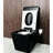 Black Square Smart Toilet With Built-In Tank, Auto Flush, Heated Seat, Remote Control, Led Display, Association Modern Visual Display-124251387