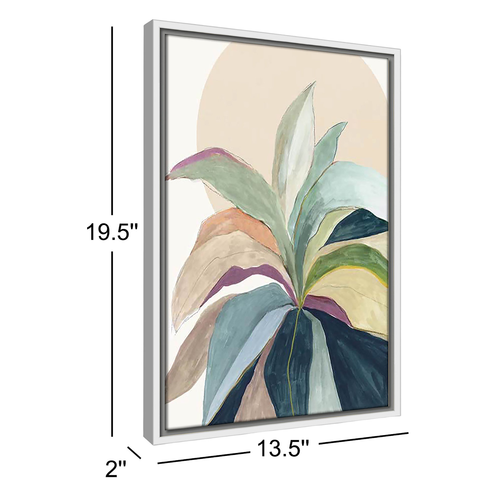 Sherbrooke Sunny Bright Leaves II by Asia Jensen Print, No Mat, White Floater Framed, 19.5" H x 13.5" W x 2" D