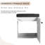 Armoire de salle de bain avec lavabo en résine et porte à fermeture en douceur - rangement élégant pour meuble-lavabo pratique de 20 po