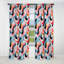 Motif tendance rose et bleu des années 1950 - Rideau occultant géométrique abstrait - 1 panneau-107545688