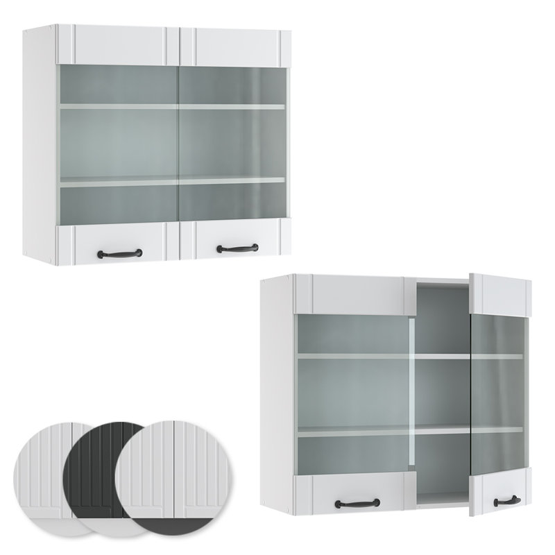 Kaiylee 80 cm W Display Cabinet, White