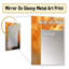 «Gold Orange Desert Mirage Spiral», miroir décoratif spirales abstraites, miroir mural doré, impression sur métal-482269464