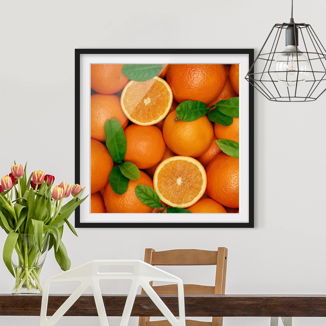 Gerahmtes Poster Juicy Oranges