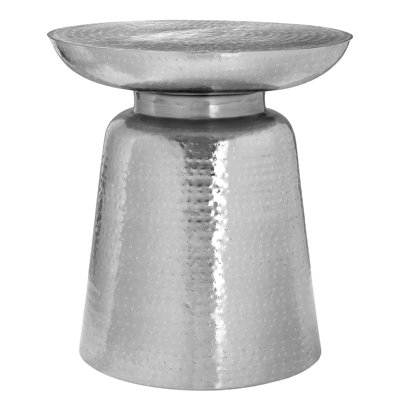 Accent Table Drum Side End Nightstand Lamp Living Room Bedroom Metal Contemporary Modern