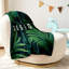 Jeté en flanelle verte molletonnée ultra douce, imprimé abstrait d'été tropical-132164833
