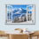 Window Scenery " Window View Snowy Mountain Range Pine Tree Forest Nature Pictures Scenic Landscape "
