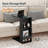 C-shaped End Table Set With Charging Station & Storage