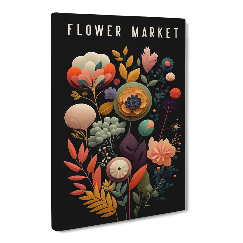XMKTMKT-180 Contemporary Flower Market Exhibition No.2 - Wrapped Canvas Print