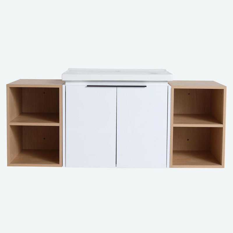Ensemble de meuble-lavabo simple 47,8 po avec plateau en céramique Jamez