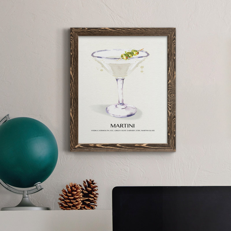 Martini - cadre photo, impression sur toile, Noyer, H 44 po x l 31 po x P 1 po