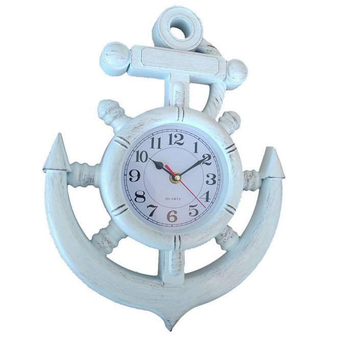 Wolverton Wall Clock, Whitewashed