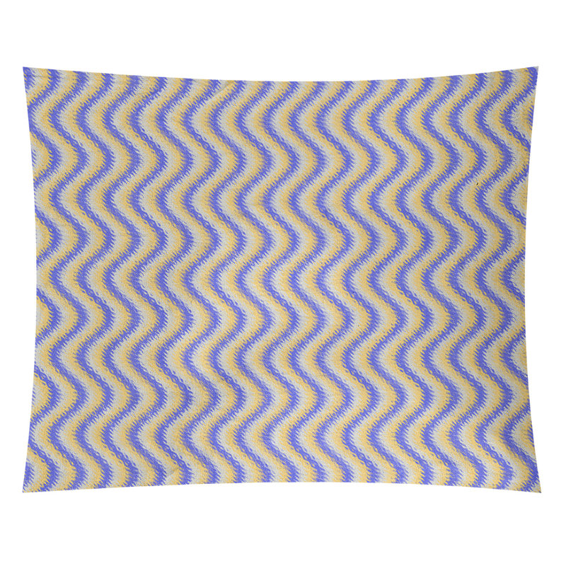 Tapisserie à rayures ondulées par katelyn elizabeth Kitterman, H 27,5 po x l 37,5 po, Violet / jaune, Intérieur / extérieur