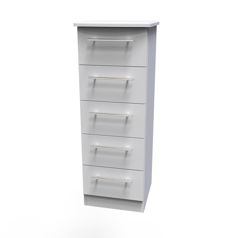 Fully Assembled Bahira 5 - Drawer Chest of Drawers