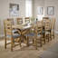 Ciro 2.3m Extending Dining Table & Oak Set 6 Slatted Back Chairs-1085764047