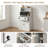 24" W Microwave Stand With Hutch, Adjustable Shelves, Storage Drawer & Double Door Cabinet