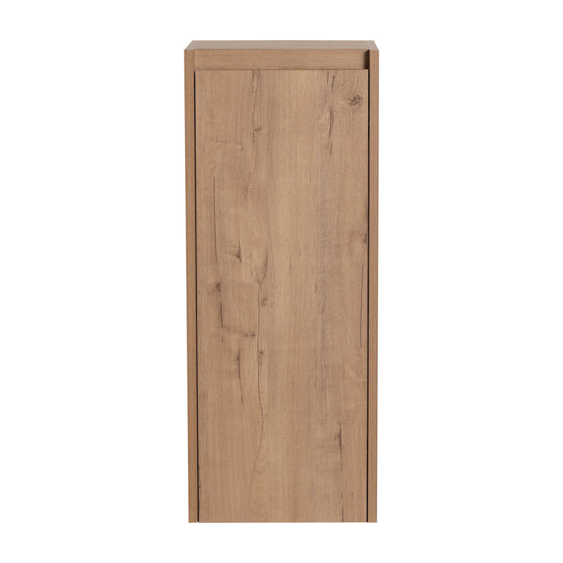 Armoire latérale de salle de bain 12 po, portes à fermeture douce, conception à fixation flottante,, Imitation chêne