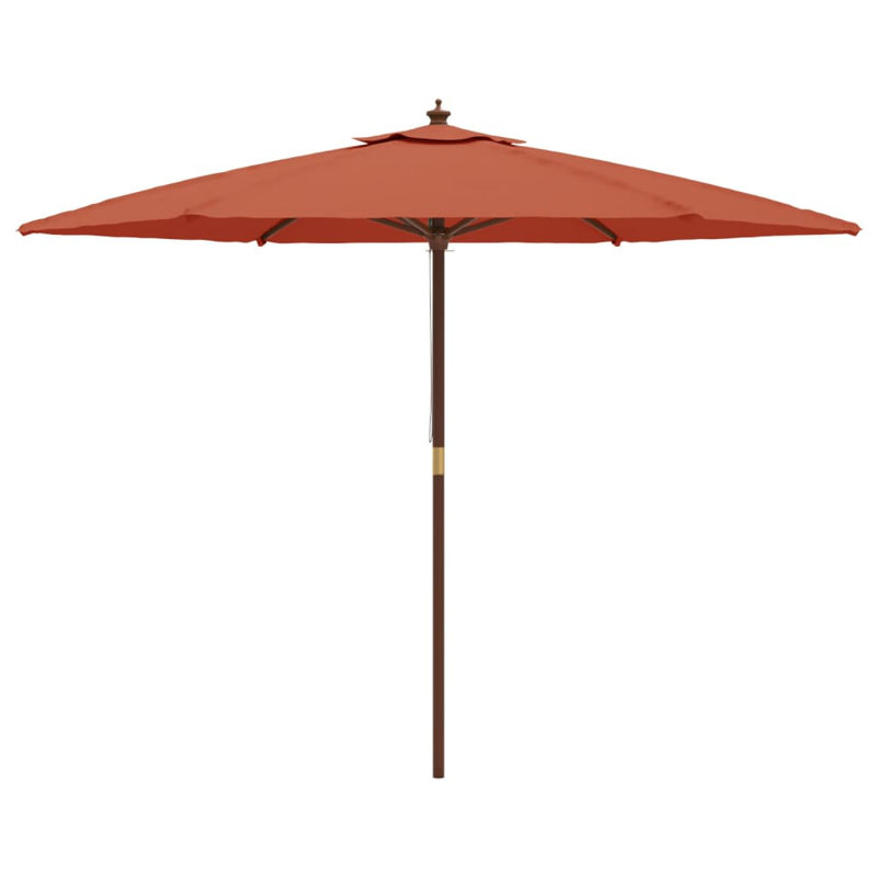 Aslyn Market Parasol, 240cm H x 299cm W x 299cm D, Terracotta
