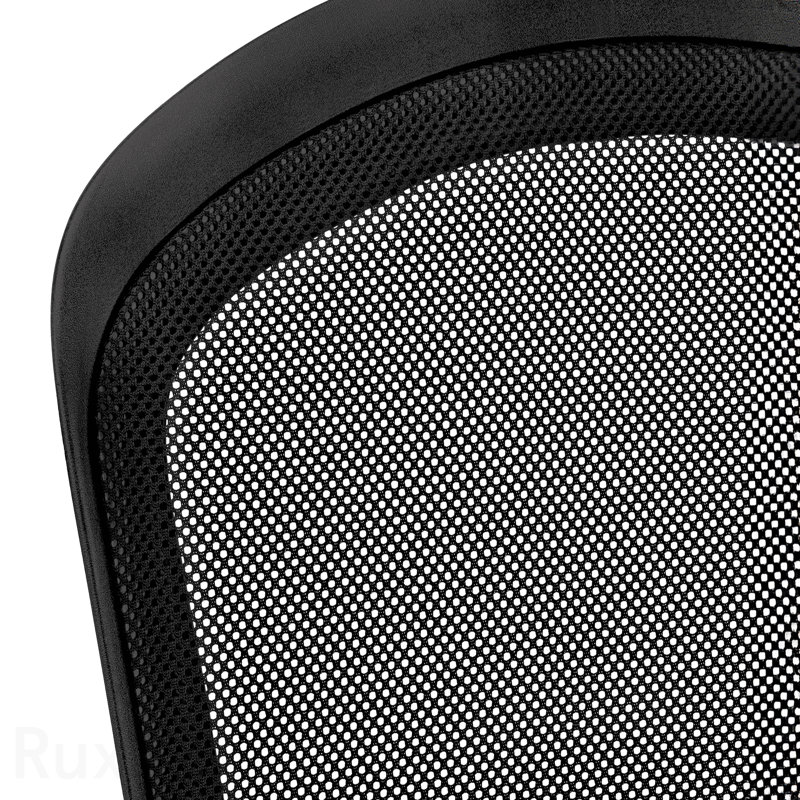 Black Mesh Black Metal Office Chair, Adjustable Height, Swivel, Ergonomic, Armrests, Computer Desk Work, Contemporary Modern