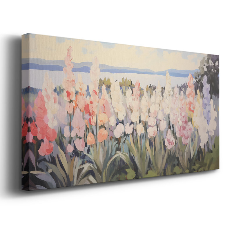 Botanical Series-CCXCV- Toile tendue avec châssis tendue, prête à être accrochée, H 17 po x l 33 po, Doré