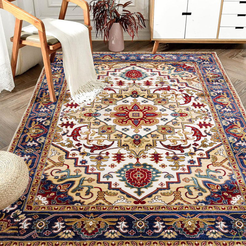 Tapis lavable antidérapant 6 x 9 po Vintage Bohemia