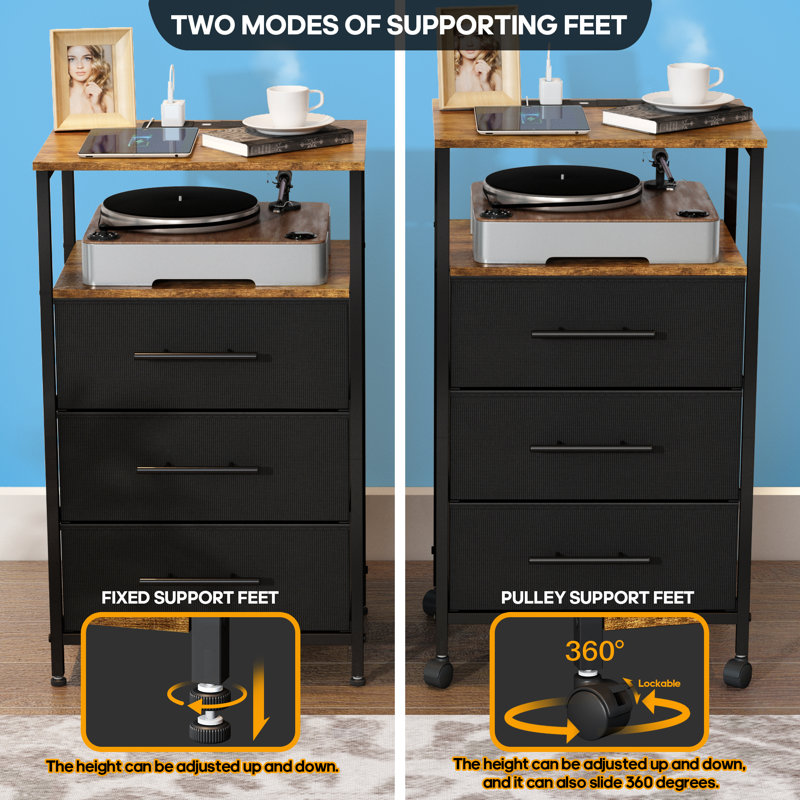 40cm W 3 - Drawer Chest of Drawers