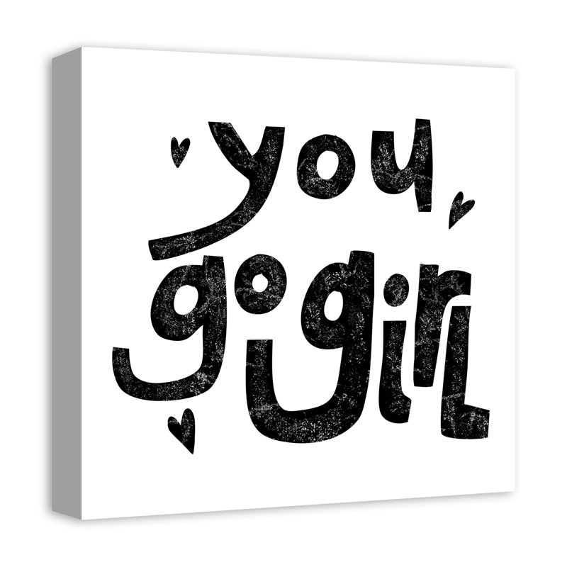 Art encadré « you go fille » Madore, Toile tendue, H 16 po x l 16 po x P 1,25 po