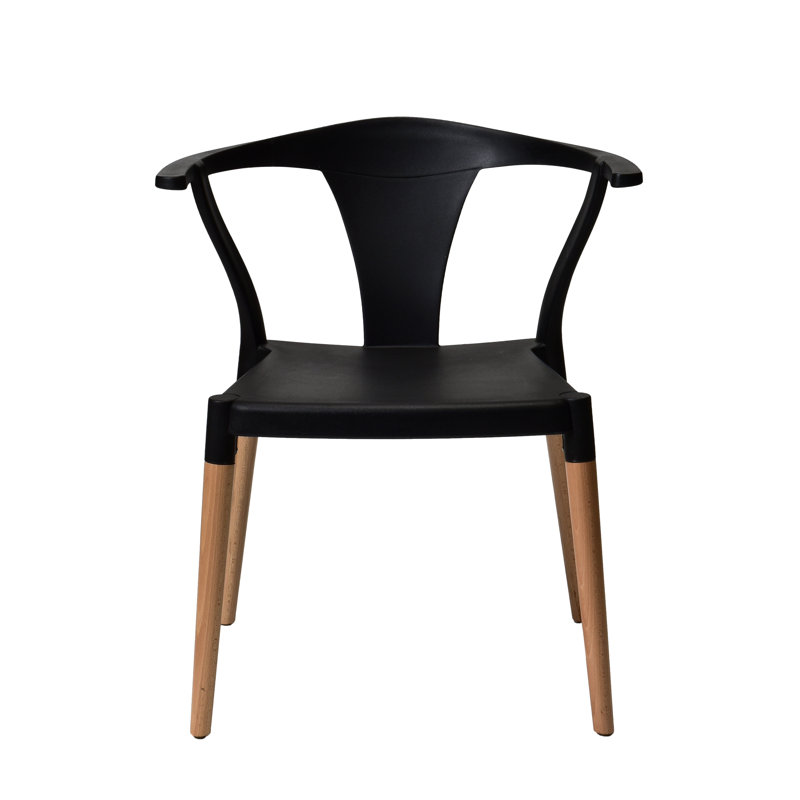 Balaton 17.25'' H Stacking Side Chair, Black