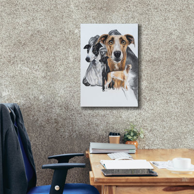 Lévrier sur toile par Barbara Keith