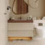 Meuble-lavabo flottant moderne avec plateau en faux marbre et lavabo encastré en céramique, fixation murale pour petites salles de bain et appartements-2111576205-2111576242