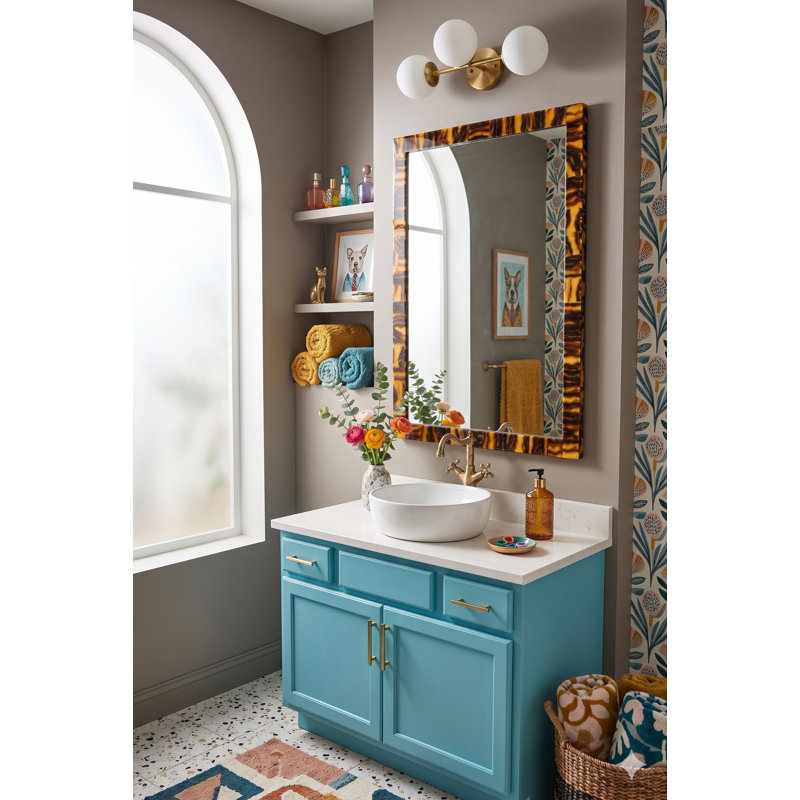 Miroir de salle de bain Rea, 23" H x 16" W