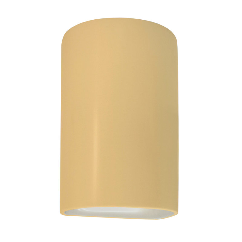 Applique murale 1 lumière Pacursa, H 9,5 po x l 5,75 po x P 4,5 po, Incandescente (non incluse), Jaune atténué