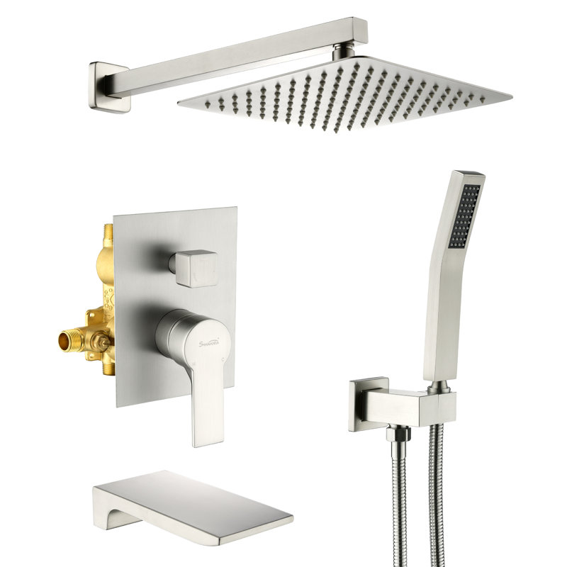 All-In-One Kit with Rough in-Valve, Brushed Nickel