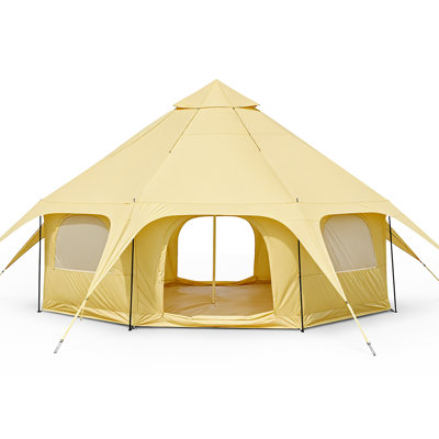 Toile cloche tente avec poêle, tente 4 saisons Yourte pour camping familial